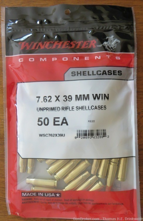 7.62x39 Unprimed NEW Winchester brass-img-0