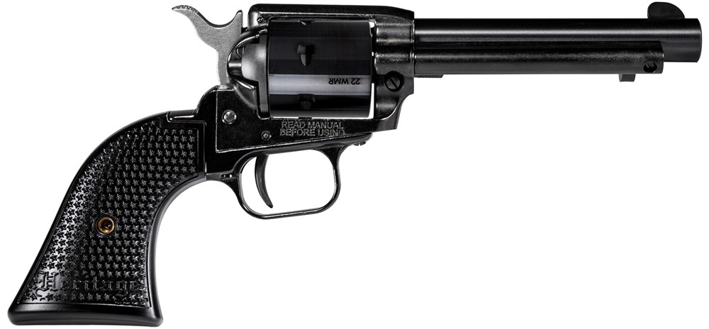 Heritage Mfg Rough Rider 22 LR/22 WMR Revolver 4.75 6 Shot Black Cerakote R-img-0