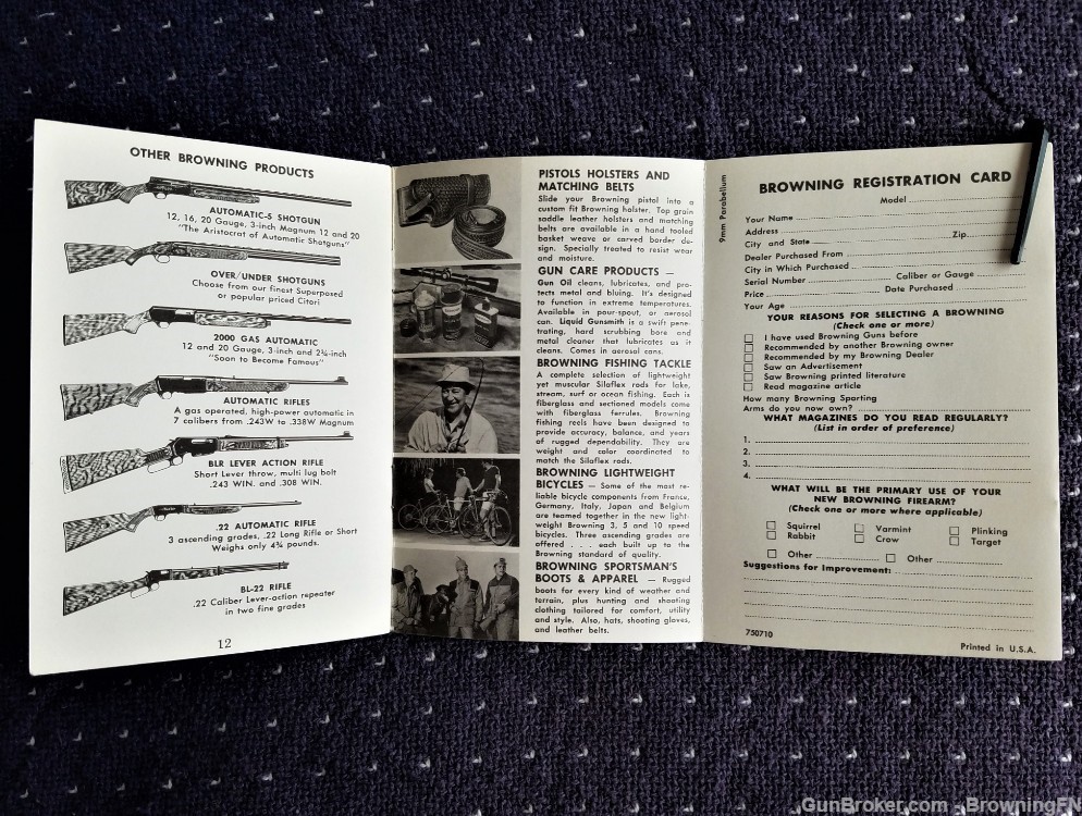 Orig Browning 9mm Parabellum Automatic Owners Manual-img-2