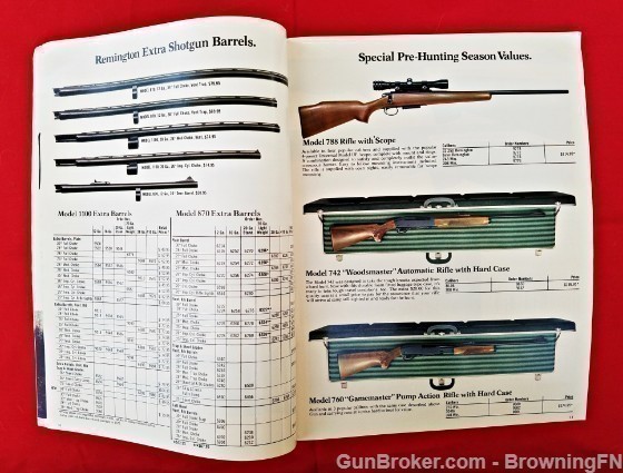 New Old Stock Original Remington Catalog 1972 Model 760 788 XP-100-img-2