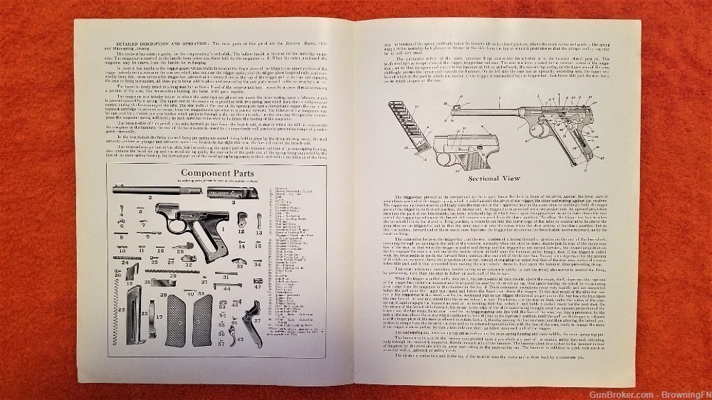 Original Colt Woodsman Automatic Pistol .22LR Owners Manual *-img-1