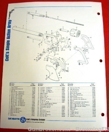 Colt Flyer Schematics Model Single Action Army-img-1