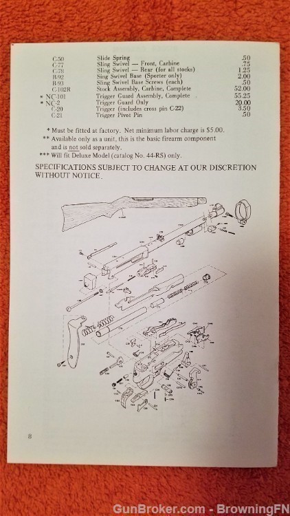 Original Ruger .44 Magnum Carbine Owners Manual 1978-img-2