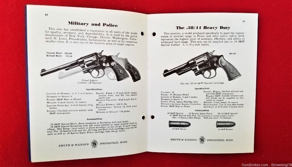 Original S&W Smith & Wesson Superior Revolvers Catalog 1940-img-1