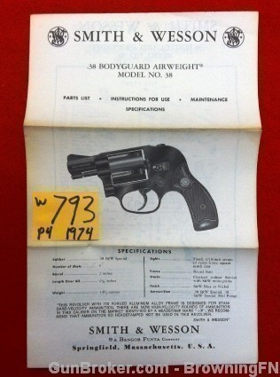 Orig S&W Model 38 Owners Instruction Manual-img-0