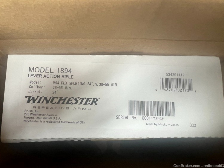 Winchester Model 94 Deluxe Sporting 38-55 Win 2021 Shot Show special-img-1