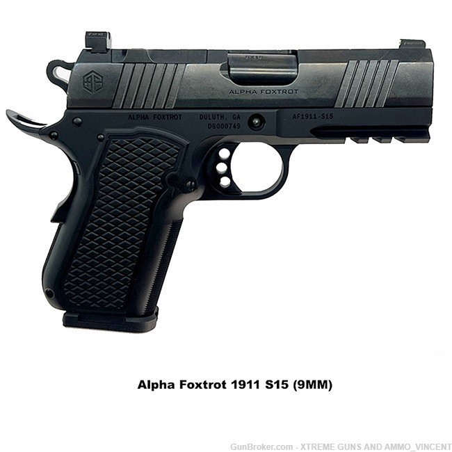 ALPHA FOXTROT 1911 S15 9MM OPTIC READY DLC BARREL-img-0