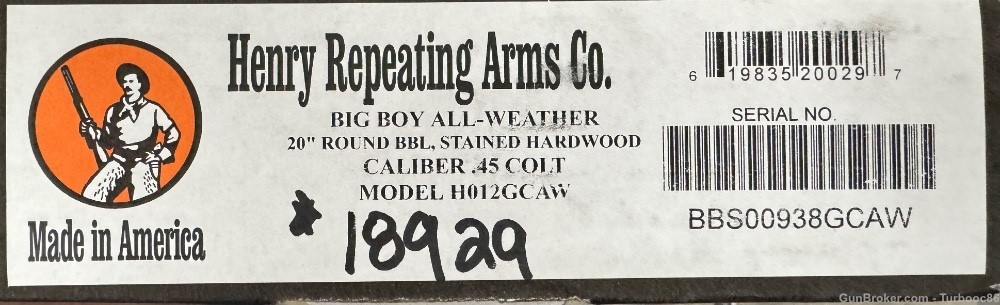 Henry Big Boy All Weather Stained Hardwood .45 Colt 20” Barrel-img-2