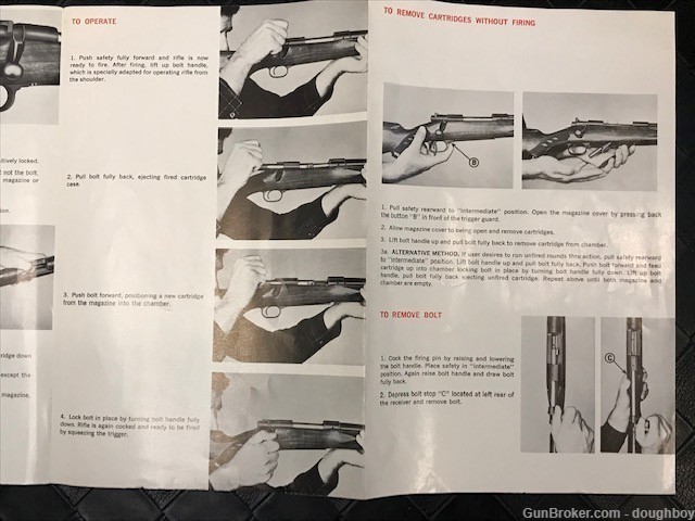 Winchester 1965 Model 70 Dlx Manual Instructions ORIGINAL-img-2