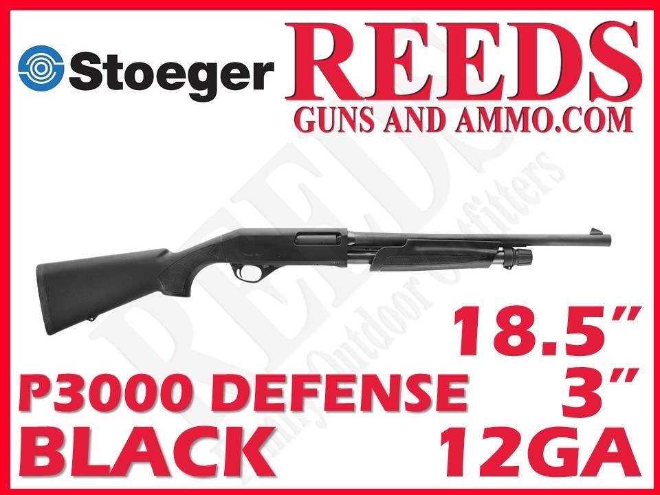 Stoeger P3000 Defense Tactical Black 12 Ga 3in 18.5in 31892-img-0