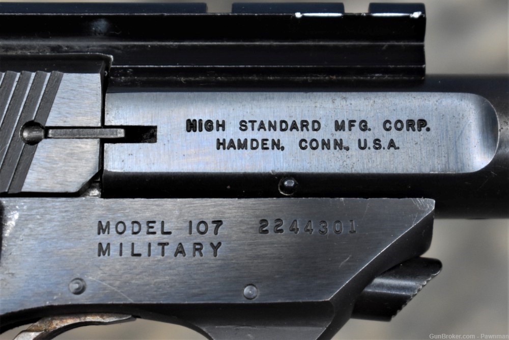 High Standard Supermatic Citation in 22LR  Model 107 Military  made 1973-img-5