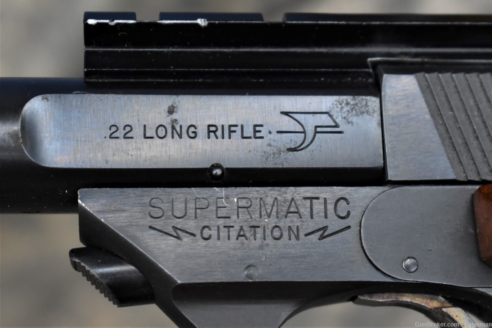 High Standard Supermatic Citation in 22LR  Model 107 Military  made 1973-img-3