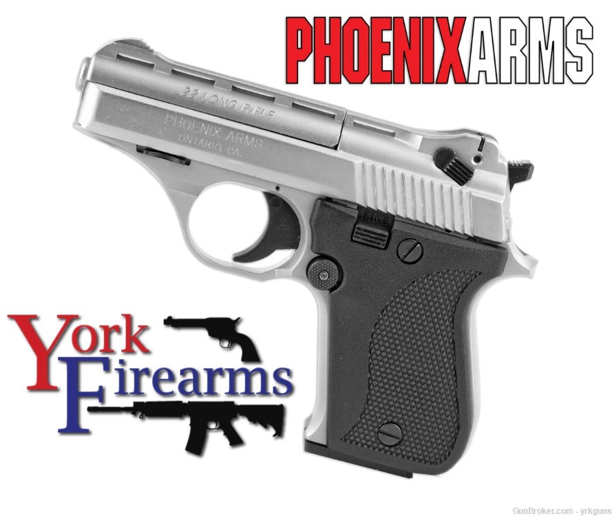 Phoenix Arms HP22A Nickel 22LR 10rd Handgun NEW HP22ANB-img-0