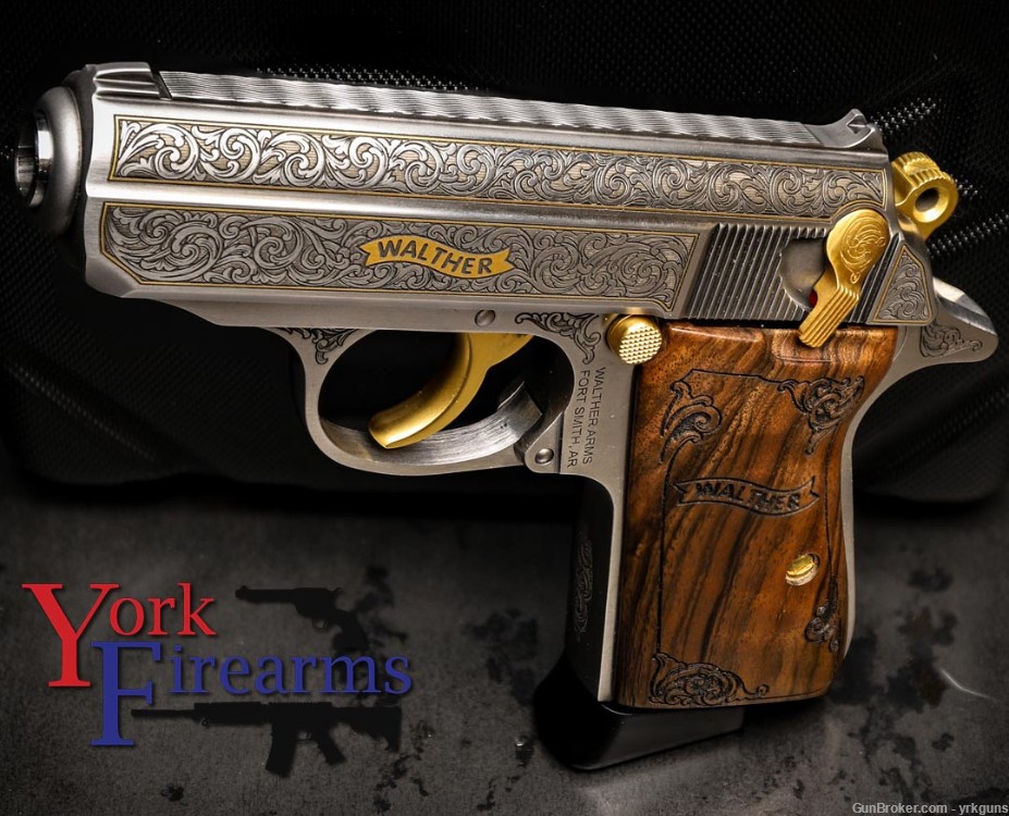 Walther PPK/s Exquisite 24K Gold/Engraved 380ACP Handgun NEW 4796017-img-3