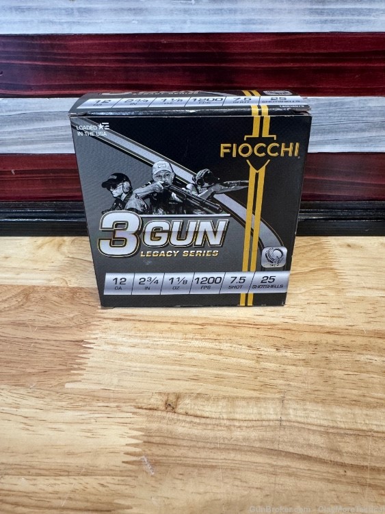 Fiocchi 3 Gun Match Shotshells 12ga 2-3/4" 1-1/8oz 1200 fps #7.5 25/ct-img-0