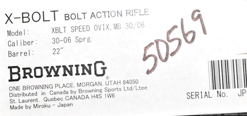 FACTORY NEW BROWNING X-BOLT SPEED 30-06 SPFLD BOLT-ACTION RIFLE NO RESERVE!-img-7