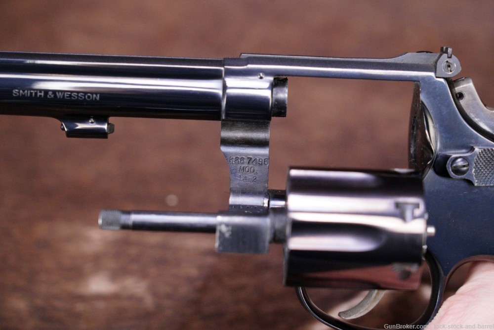 Smith & Wesson S&W Model 14-2 K-38 Masterpiece .38 Spl 6" Revolver 1966 C&R-img-13