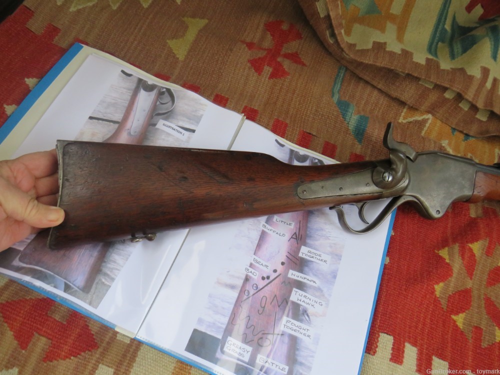 ORIGINAL 1865 SPENCER CARBINE - INDIAN OWNED GUN -AT LITTLE BIG HORN BATTLE-img-1