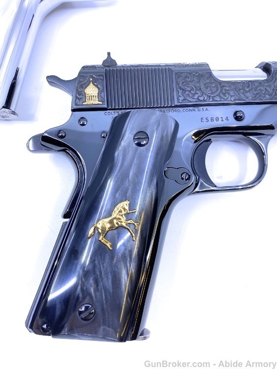 Matching Pair of El Samuel Colt Stainless & Blued 1911's Low Serial #14-img-2