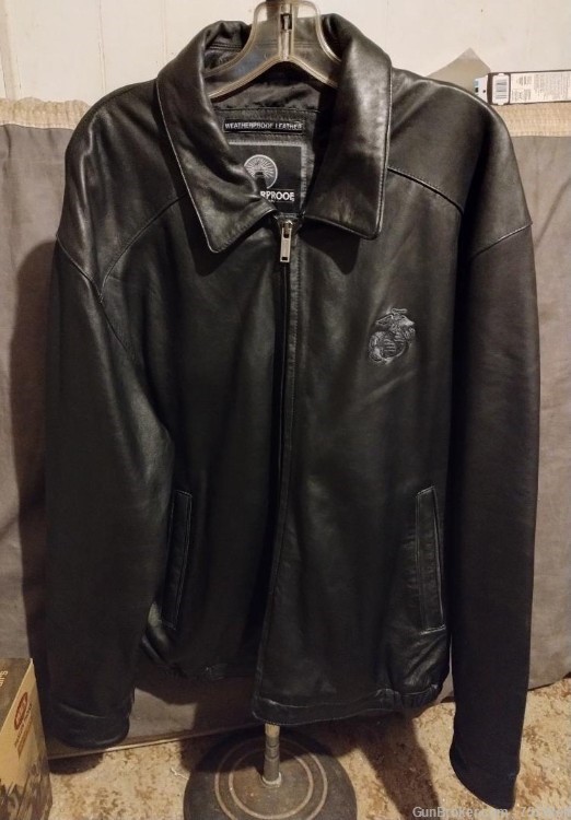 Superb USMC Weatherproof Garment Company Leather Jacket Excellent Condition-img-0