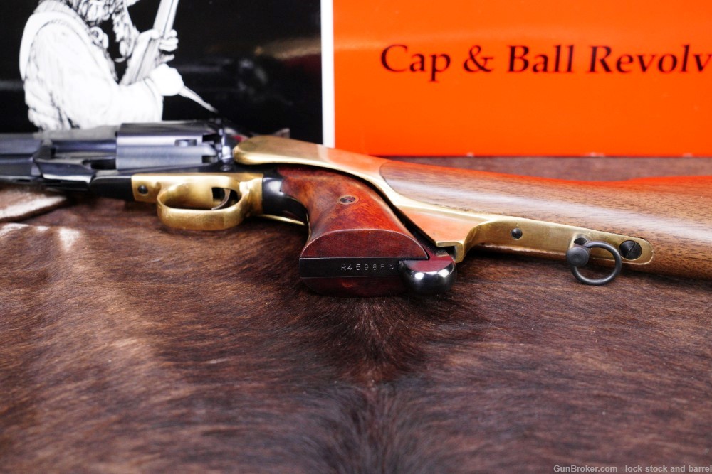 Pietta 1858 Remington Bison .44 12” Percussion Revolver & Stock ATF Antique-img-12