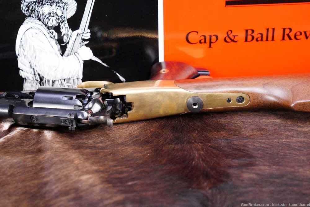 Pietta 1858 Remington Bison .44 12” Percussion Revolver & Stock ATF Antique-img-16