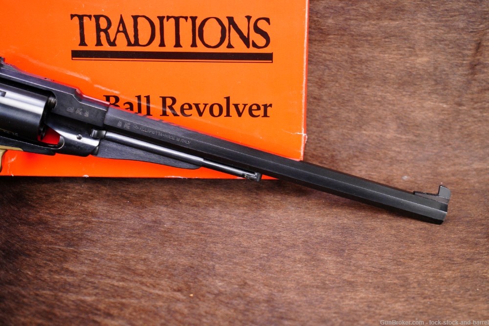 Pietta 1858 Remington Bison .44 12” Percussion Revolver & Stock ATF Antique-img-5