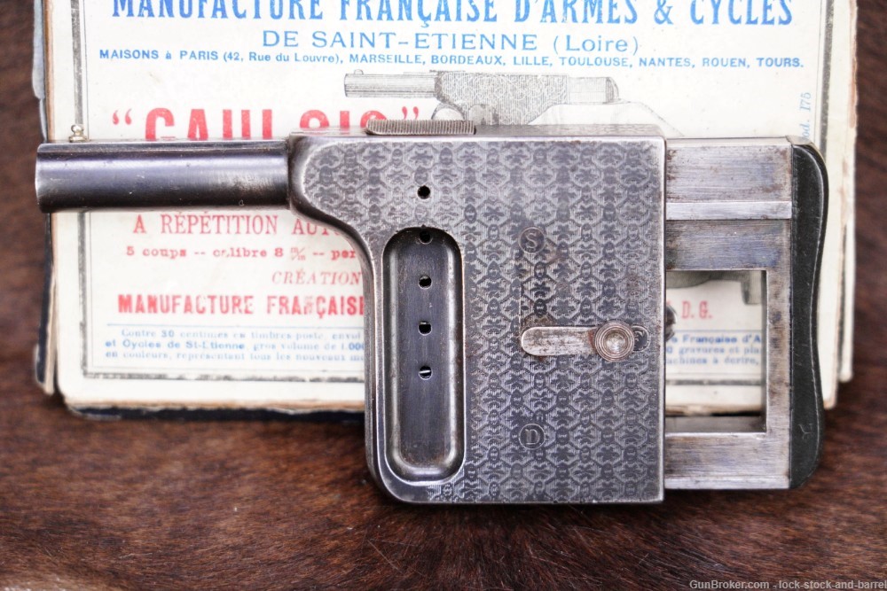 ManuFrance Gaulois No. 2 8mm Turbiaux Palm-Pistol, 1897-1910 ATF Antique-img-3