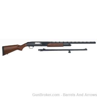 Mossberg 54264 500 Hunting Combos Pump Shotgun 12 GA, RH, 24/28 in, Blue-img-0