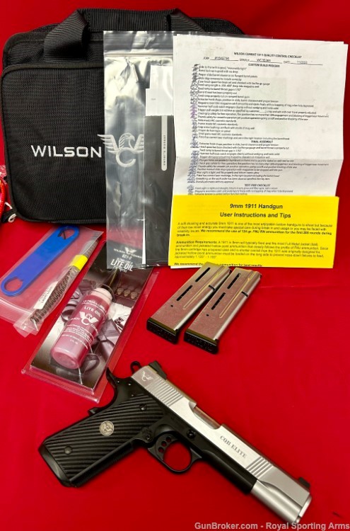 WILSON COMBAT CQB ELITE 9mm STAINLESS FULL OF UPGRADES!-img-8