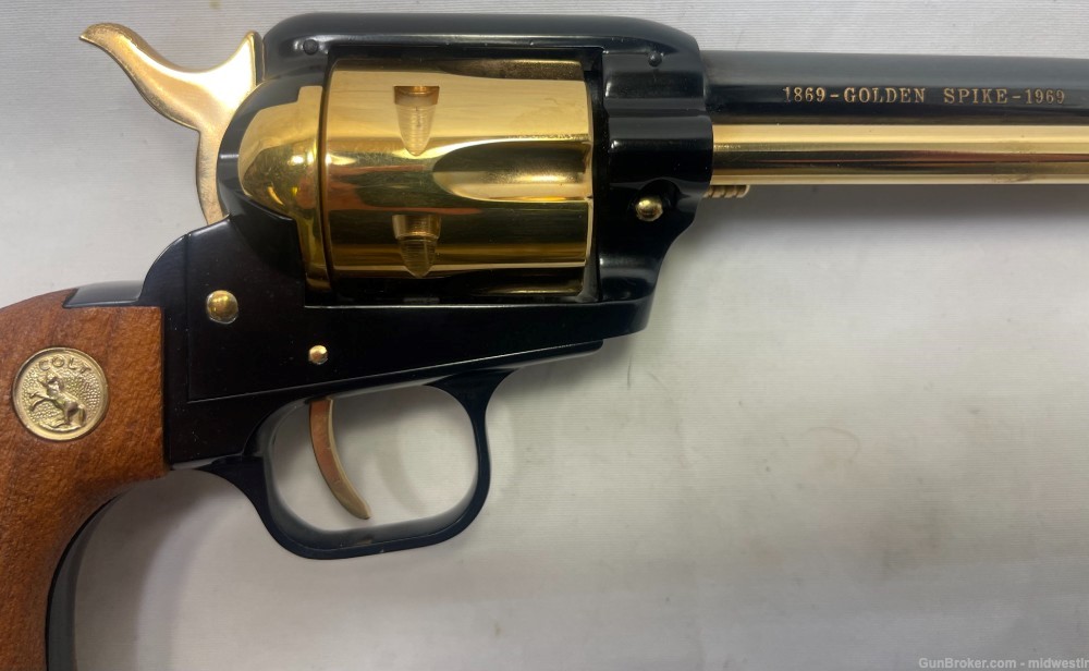 Colt SA Frontier 1869-1969 Golden Spike Commemorative Revolver NOS-img-16