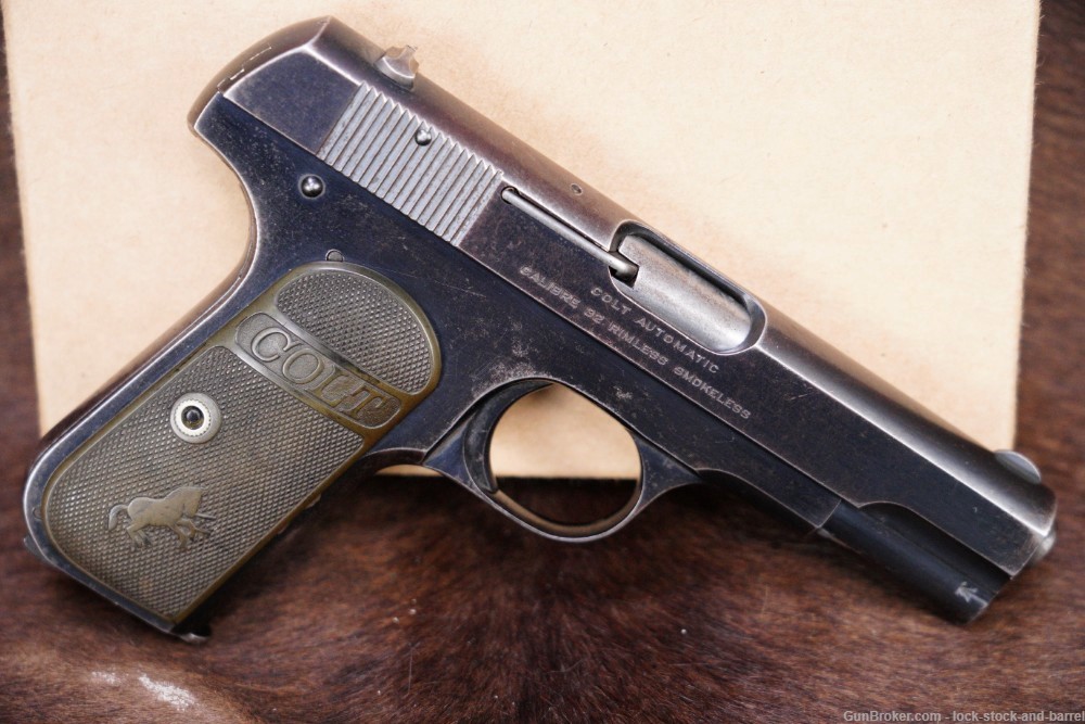 Colt Model 1903 Pocket Hammerless .32 ACP Semi Auto Pistol, 1919 C&R-img-2