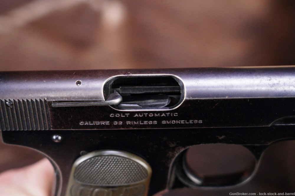 Colt Model 1903 Pocket Hammerless .32 ACP Semi Auto Pistol, 1919 C&R-img-15