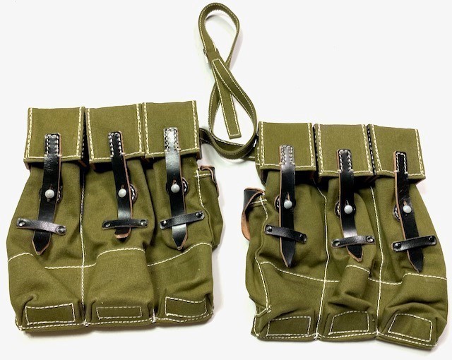 WWII GERMAN MP44 AMMO POUCHES-OLIVE-img-0