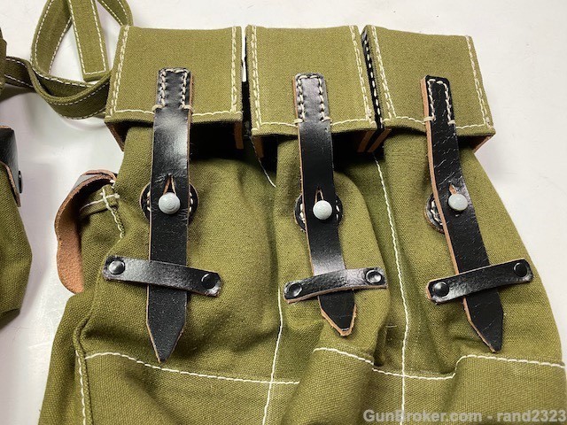 WWII GERMAN MP44 AMMO POUCHES-OLIVE-img-2