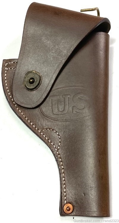 WWII US ARMY S&W VICTORY .38 PISTOL BELT HOLSTER-OILED-img-0