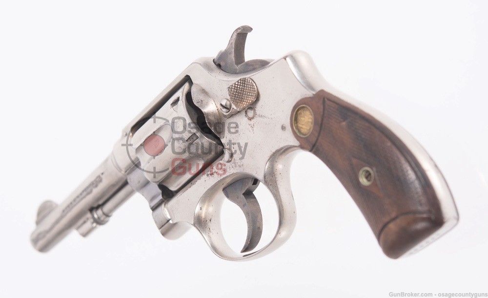 Smith & Wesson Revolver, Hand Ejector, Nickel - 4" - .38 SPL - Used-img-7