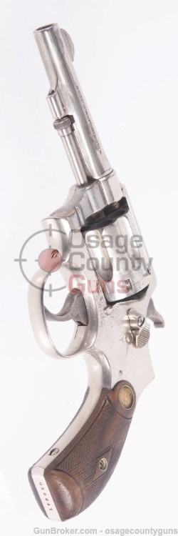 Smith & Wesson Revolver, Hand Ejector, Nickel - 4" - .38 SPL - Used-img-5