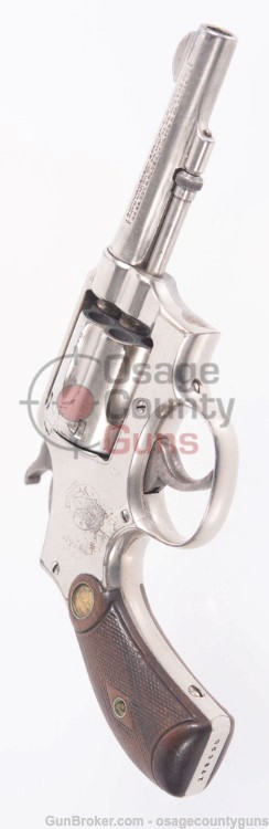 Smith & Wesson Revolver, Hand Ejector, Nickel - 4" - .38 SPL - Used-img-4