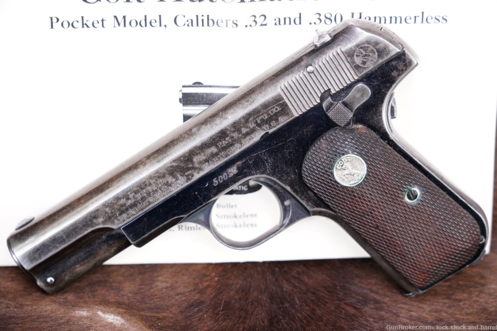 Colt 1903 Pocket Hammerless Type I .32 ACP Semi-Automatic Pistol, 1906 C&R-img-3