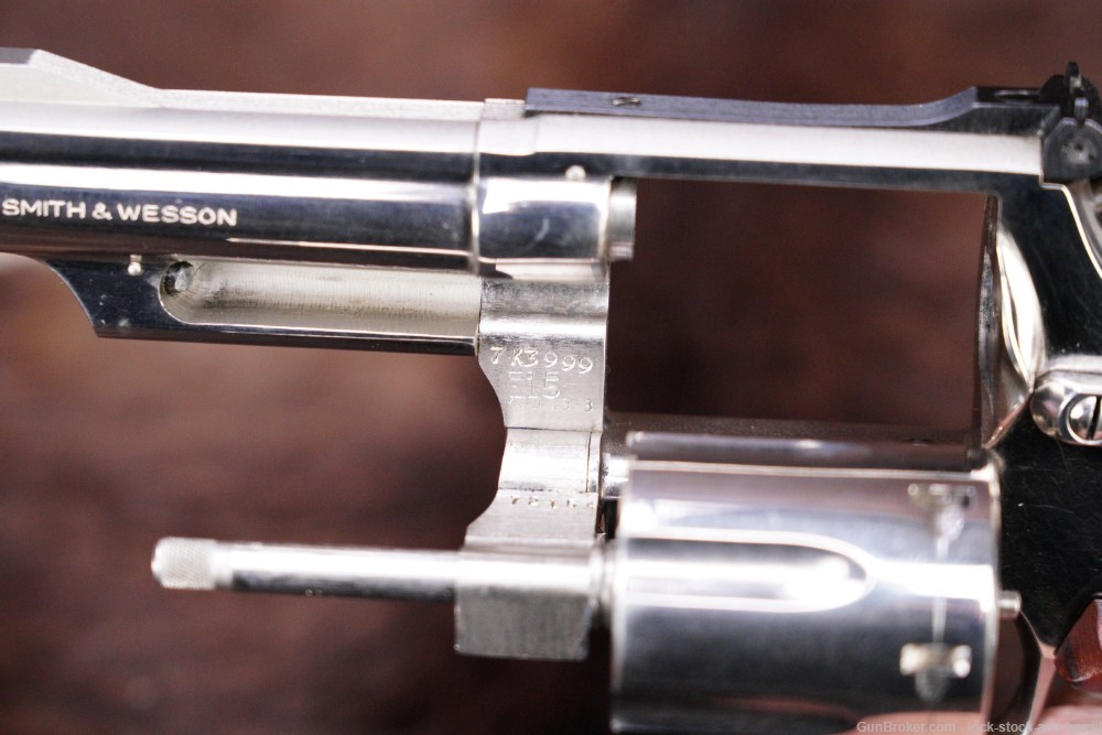 Smith & Wesson S&W Model 19-3 .357 mag 4" DA/SA Nickel Revolver 1974-img-13