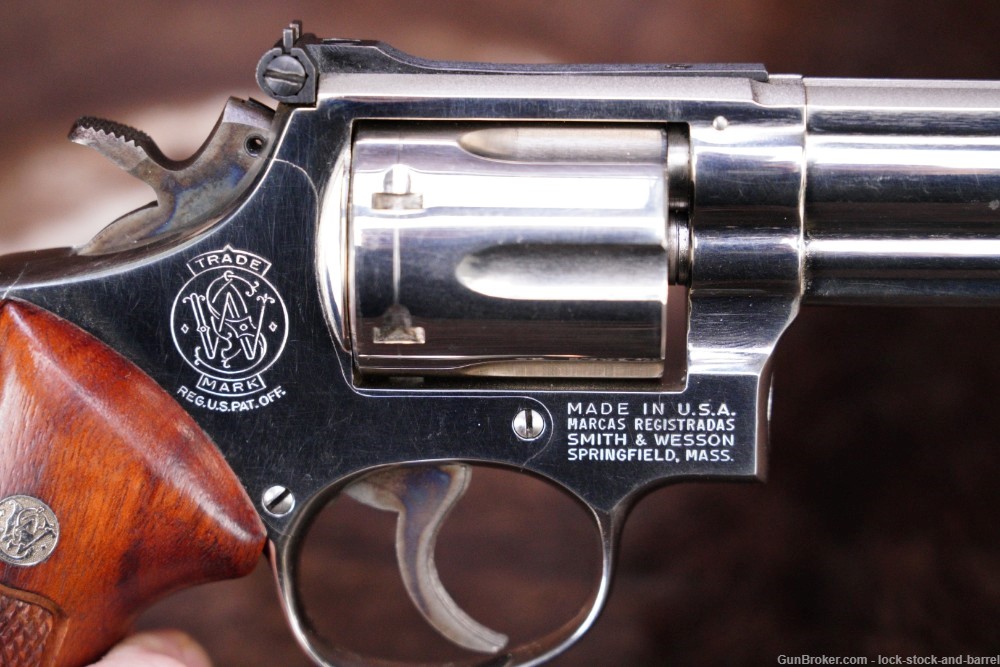 Smith & Wesson S&W Model 19-3 .357 mag 4" DA/SA Nickel Revolver 1974-img-11