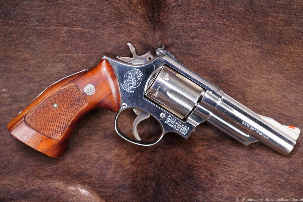 Smith & Wesson S&W Model 19-3 .357 mag 4" DA/SA Nickel Revolver 1974-img-2