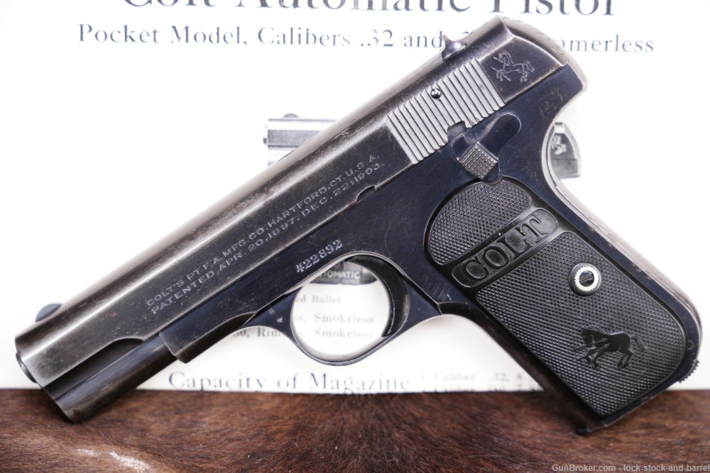 COLT 1903 Pocket Hammerless Type III .32 ACP Semi-Automatic Pistol 1923 C&R-img-3
