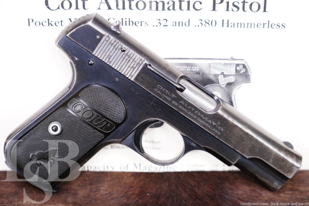 COLT 1903 Pocket Hammerless Type III .32 ACP Semi-Automatic Pistol 1923 C&R-img-0