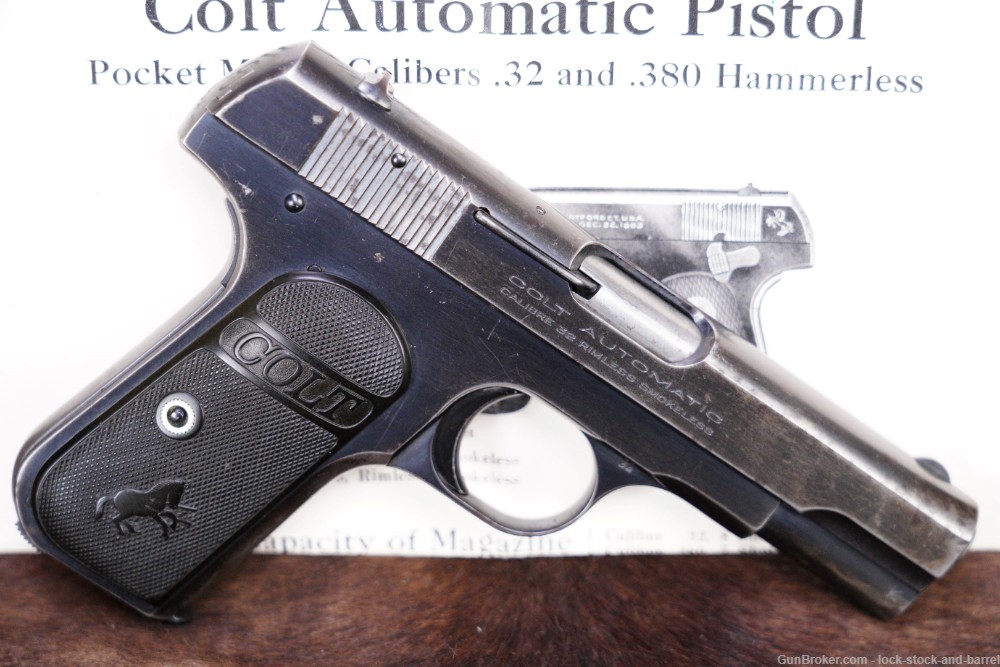 COLT 1903 Pocket Hammerless Type III .32 ACP Semi-Automatic Pistol 1923 C&R-img-2