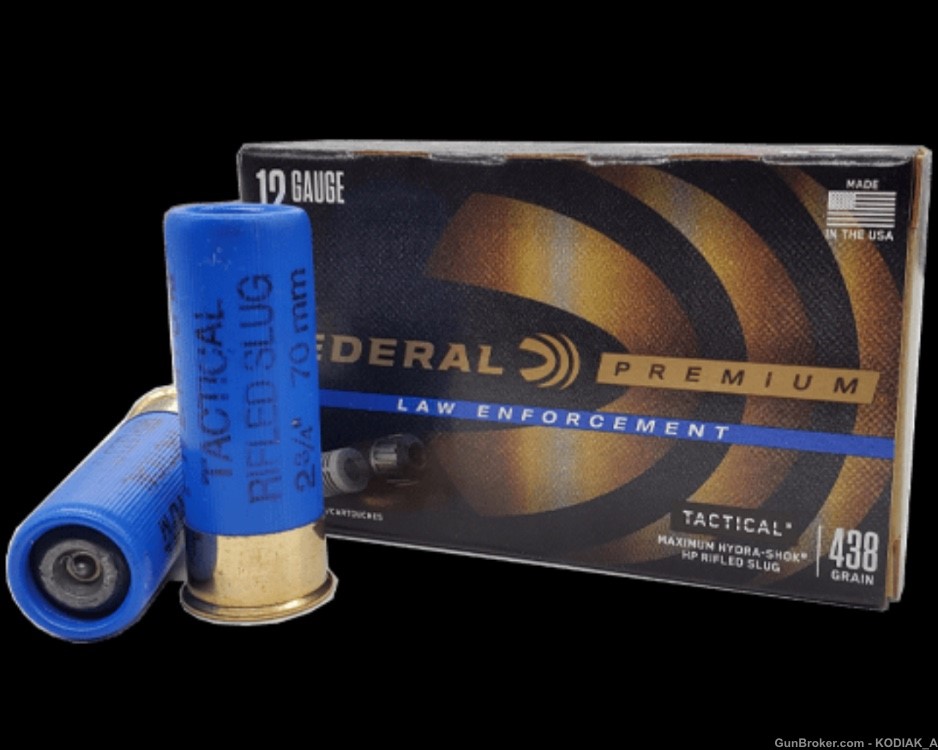 Federal Tactical 12 Gauge 2-3/4" 1oz Hydra-Shok Rifled Slug, 30rnds, 6boxes-img-1
