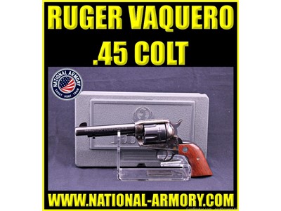 1998 RUGER VAQUERO 45 COLT 5.5" BBL COLOR CASE HARDENED W/ FACTORY BOX