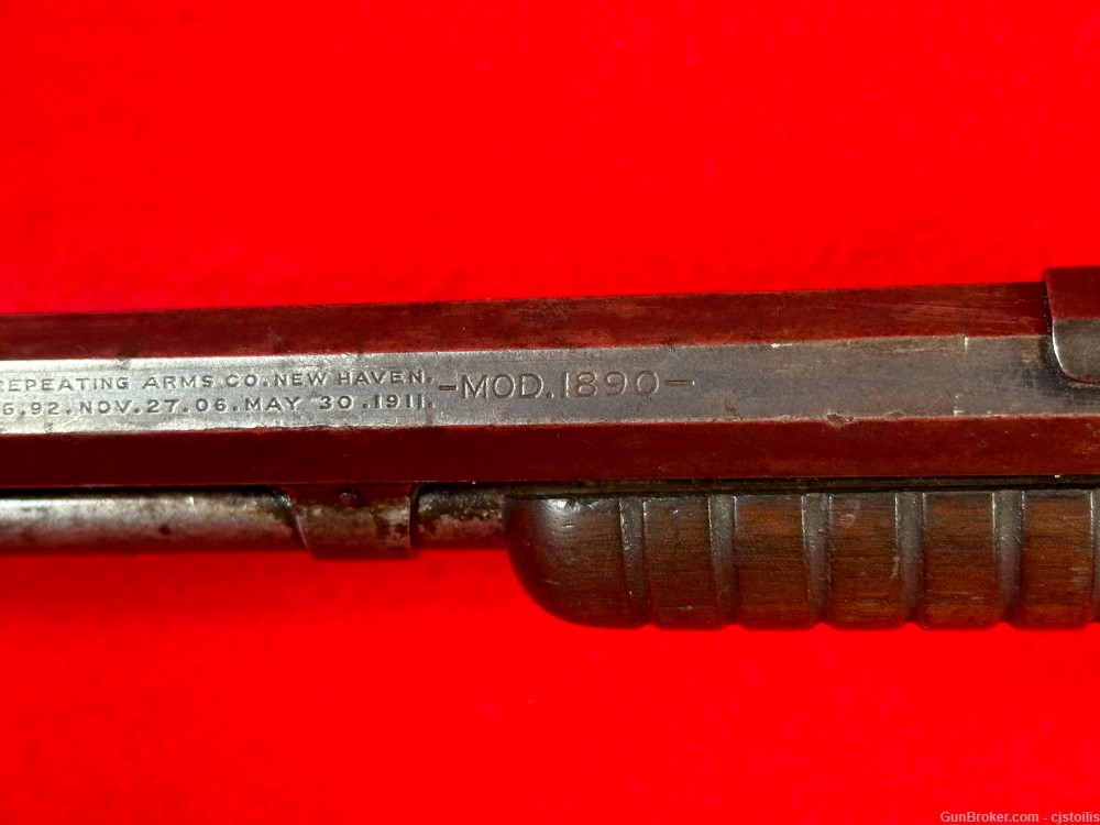 Winchester Model 1890 22 WRF Rimfire Pump Rifle - Has 22 Magnum Sleeve-img-2