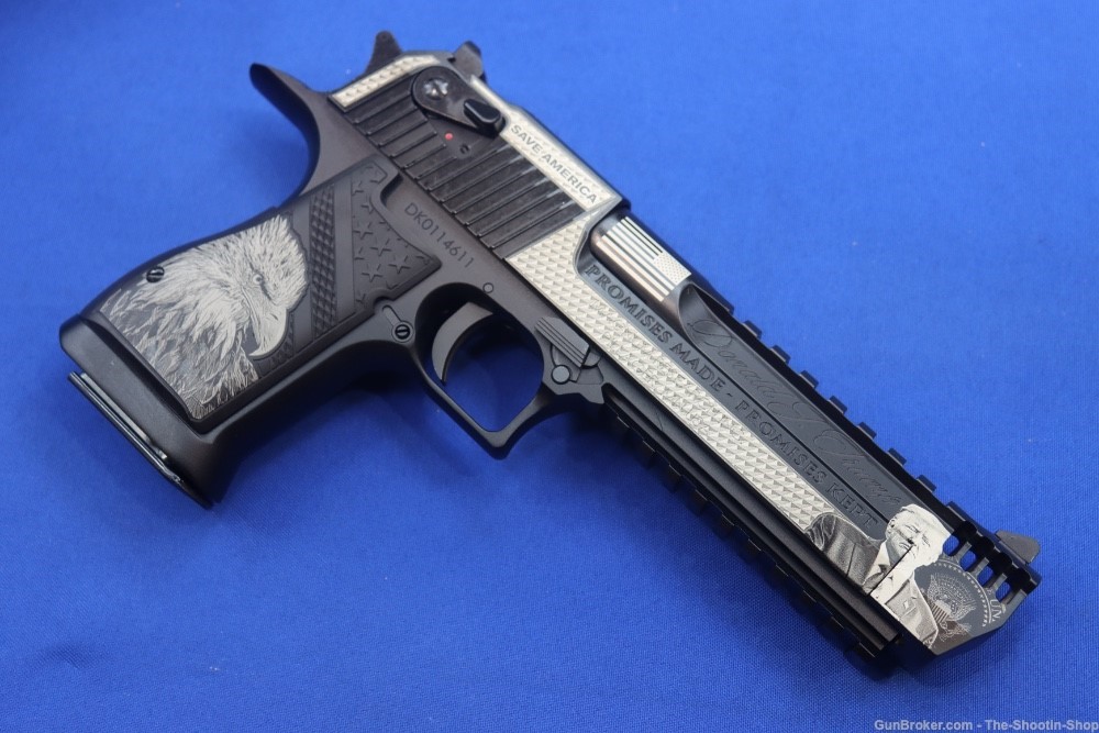 Magnum Research DESERT EAGLE 50AE Pistol DONALD TRUMP Engraved Limited LE -img-37